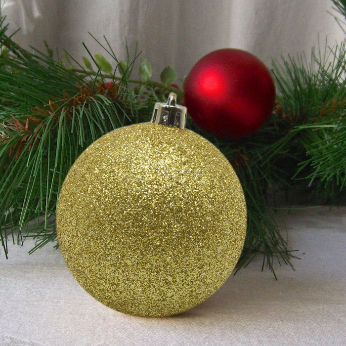 Set 48 Palline Decorative Ø 7 cm per Albero di Natale Dorate