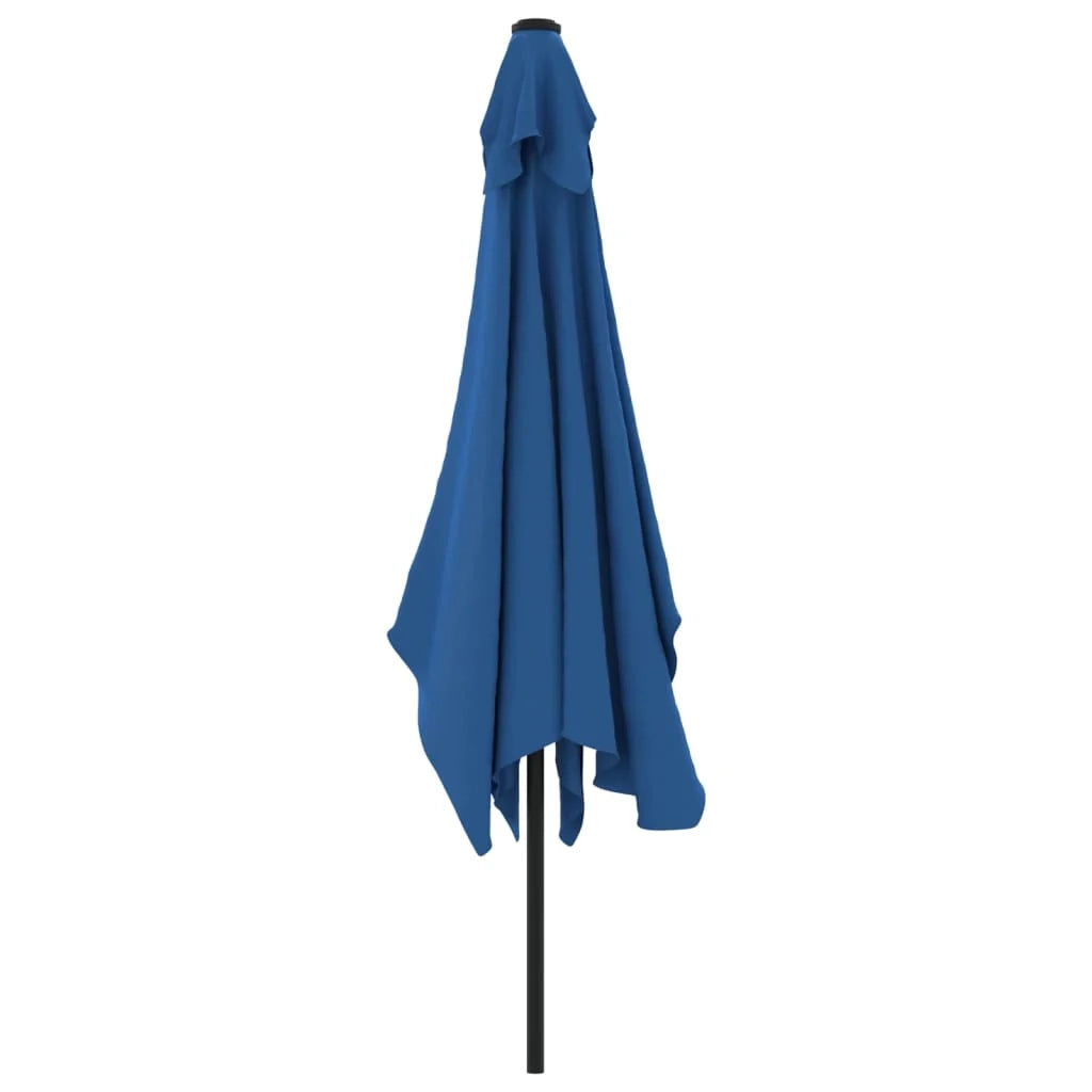 Ombrellone da esterno con palo in metallo 300 x 200 cm azzurro 02_0008282