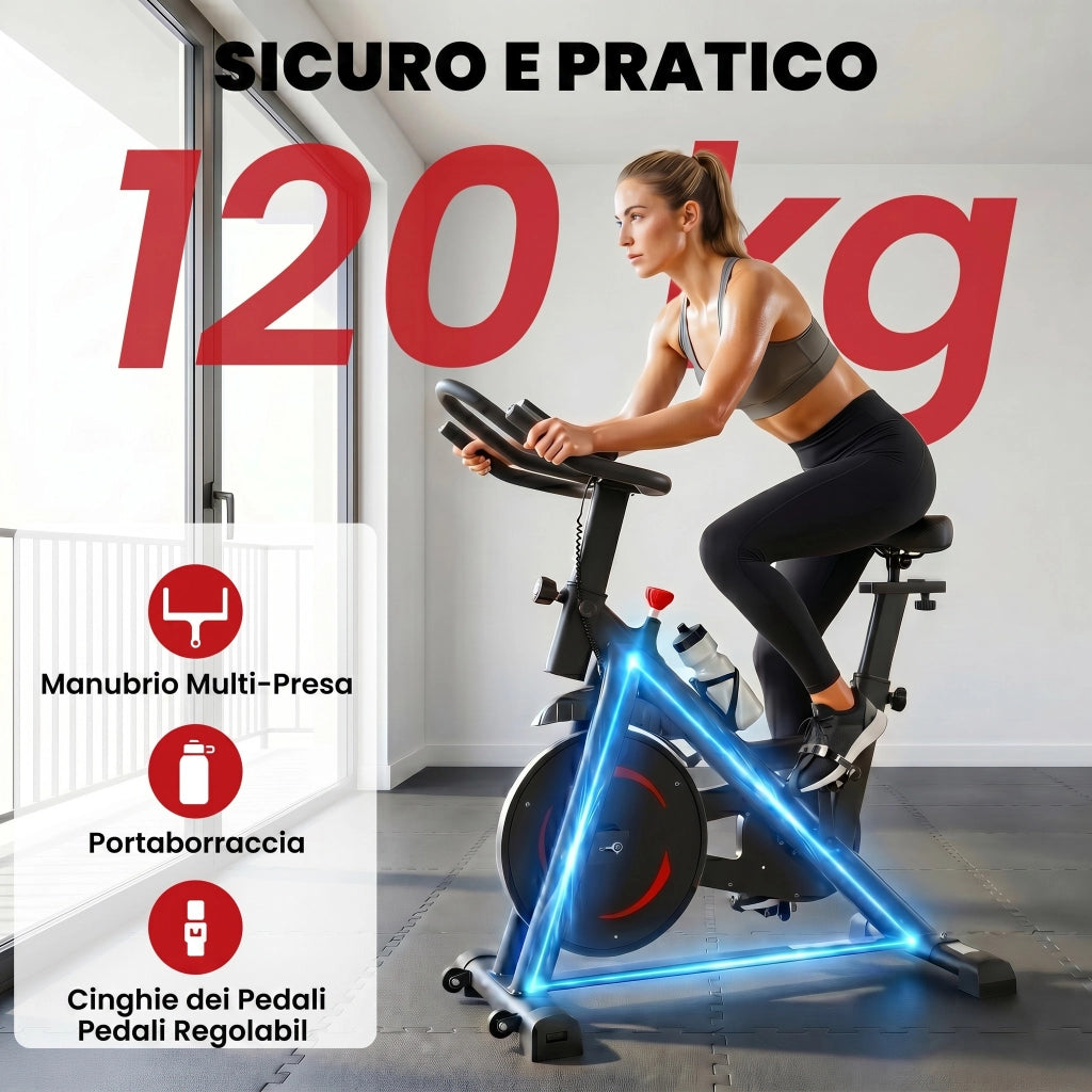 Cicloergometro Bici da Casa con App ¨C zephmum ¨C Resistenza Magnetica 0-100%