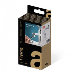 AERATORE RUBINETTO GIREVOLE CROMATO IN ACCIAIO INOX E ABS MODELLO FLYING - ATTACCO F22 + M24 - CROMATO  - AER