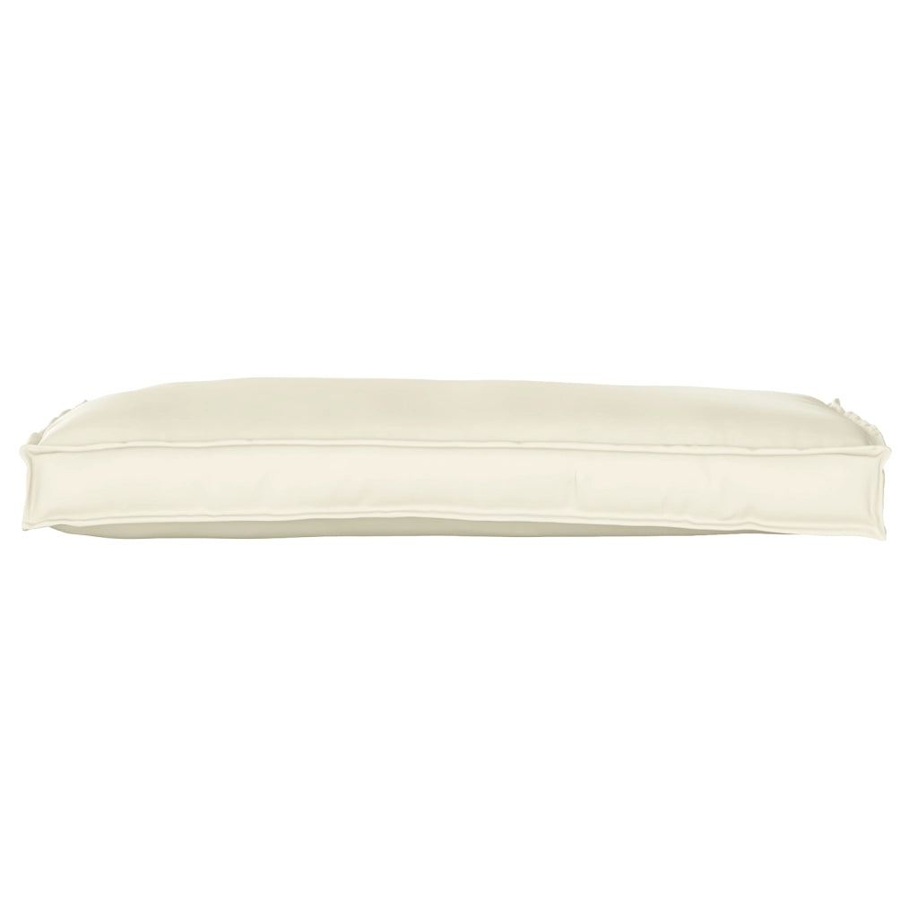 Cuscino per pallet per panchina panna 100x40x8 cm cotone Oxford