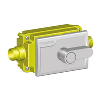 RUBINETTO DI INTERCETTAZIONE GAS DA INCASSO CON LEVA ESTERNA - ATTACCHI 3/4  - TEC