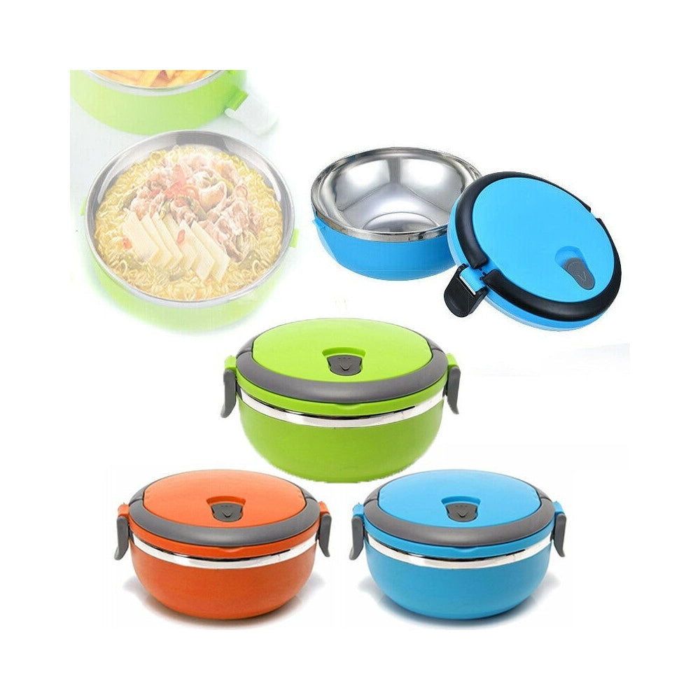 Trade Shop - Contenitore Termico Porta Pranzo Alimenti Plastica Acciaio Inox Thermos 600 Ml -