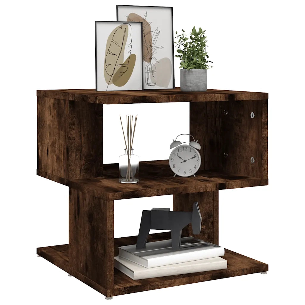 Tavolino da salotto | Tavolino da caff¨¨ | Tavolino da Soggiorno Rovere Fumo 40x40x40cm in Legno Multistrato