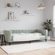 Letto da Giorno Grigio Chiaro 90x190 cm in Velluto 354021