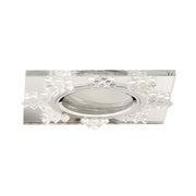 Faretto incasso quadrato cromato vetro 1xMR16 SS-20