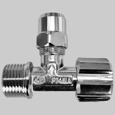 RUBINETTO A CURVA PER CASSETTA WC - Ø 10 1/2x3/8 VA ALBERTONI