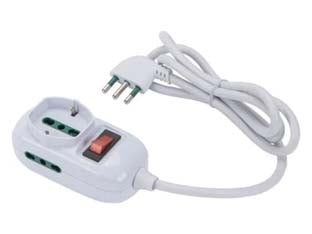 MULTIPRESA 3 POSTI BIPASSO + 1 SCHUKO CON INTERRUTT LINEA TRIAX BIANCA- - bianca 421454 - 2 pezzi FANTON