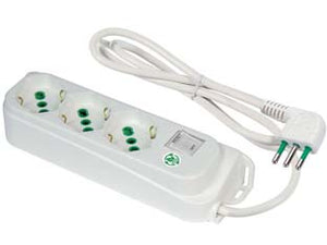 MULTIPRESA 3 POSTI BIPASSO + SCHUKO CON INTERRUT LINEA RETAIL BIANCA- - bianca 474604 - 2 pezzi FANTON