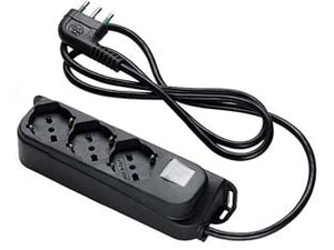 MULTIPRESA 3 POSTI BIPASSO + SCHUKO CON INTERRUT LINEA RETAIL NERA- - nera 47461 - 2 pezzi FANTON