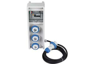 QUADRO ULISSE ASC PORTATILE CON MANIGLIA 3 PRESE INDUSTRIALI IP67- - grigio 74127 - 1 pezzi FANTON