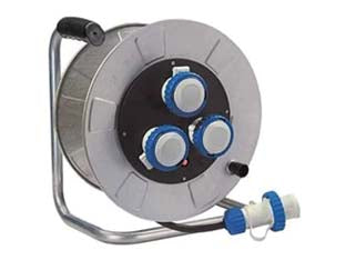 AVVOLGICAVO ELETTRICO INDUSTRIALE 3 PRESE MT30 LINEA GOLIA METAL- - mt.30 14350 - 1 pezzi FANTON