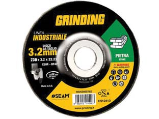 DISCHI DA TAGLIO PER PIETRA E MAT.EDILIZIO Ø MM.230 LINEA INDUSTRIALE- - ø mm.230x3,2 foro 22,2 da taglio per pietra - 5 pezzi GRINDING