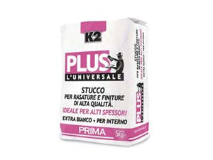 K2 PLUS L'UNIVERSALE STUCCO PER RASATURE E FINITURE ALTI SPESSORI- - Kg.5 in sacco - 4 pezzi K2