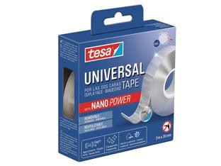 NASTRO BIADESIVO TRASPARENTE NANO POWER 55810- - mm.30h. in rotoli da mt.3 - 8 pezzi TESA
