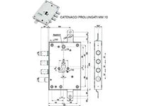 SERRATURA TRIPLICE APPL. SCROCCO CIL.EUR. 85571/37 CATENACCIO + 10- - mm.63 SX (85571S37AN) - 1 pezzi MOTTURA