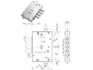SERR. TRIPL. APPL. C/SCR. D.MAP. BLINDATE 52175NAPM/28 ATTACCO NAPOLI- - mm.63 DX/SX (52175NAPM 36S) - 1 pezzi MOTTURA