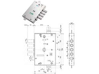 SERR. TRIPL. APPL. C/SCR. D.MAP. BLINDATE 52175NAPM/28 ATTACCO NAPOLI- - mm.63 DX/SX (52175NAPM 36S) - 1 pezzi MOTTURA