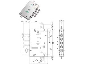 SERR. TRIPL. APPL. C/SCR. D.MAP. BLINDATE 52175NAPM/28 ATTACCO NAPOLI- - mm.63 DX/SX (52175NAPM 36S) - 1 pezzi MOTTURA