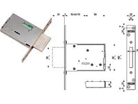 SERRATURA DA INFILARE DOPPIA MAPPA 40702- - mm.70 (4070270C6) - 1 pezzi MOTTURA