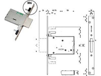 SERRATURA TRIPLICE DA INFILARE DOPPIA MAPPA 40706- - mm.60 (4070668C6) - 1 pezzi MOTTURA