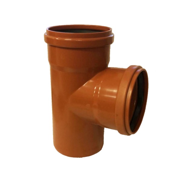 BRAGA 87  ° AD INNESTO IN PVC CON GUARNIZIONE RAL 8023 -  EE ¸100  RAL 8023