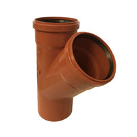 BRAGA 45  ° AD INNESTO IN PVC CON GUARNIZIONE RAL 8023 -  EE ¸100  RAL 8023