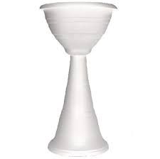FIORIERA 'CAMPANA' A COLONNA Ø 39x70h - colore bianco
