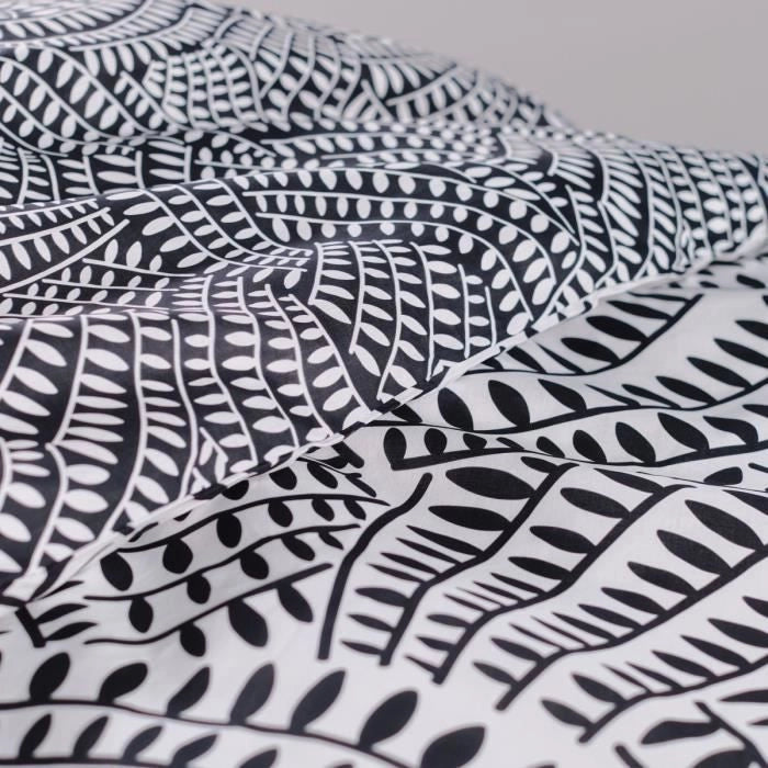 Completo letto matrimoniale -TODAY - 240x200 cm - 100% Cotone - Bianco e Nero