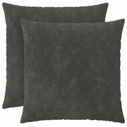 Cuscino con cuscino HEERLEN 2 pz Antracite Fleece in microfibra 927920