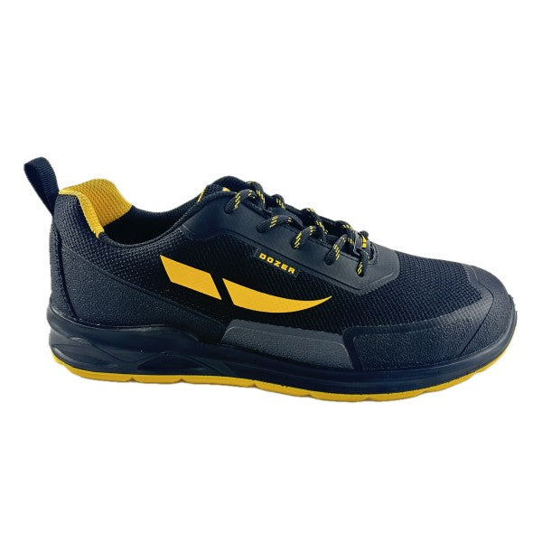 SCARPA ANTINFORTUNISTICA BASSA NERO/GIALLO IN TPU E MAGLIA NORMA S1 MODELLO JAGUAR - n°43  - DOZ