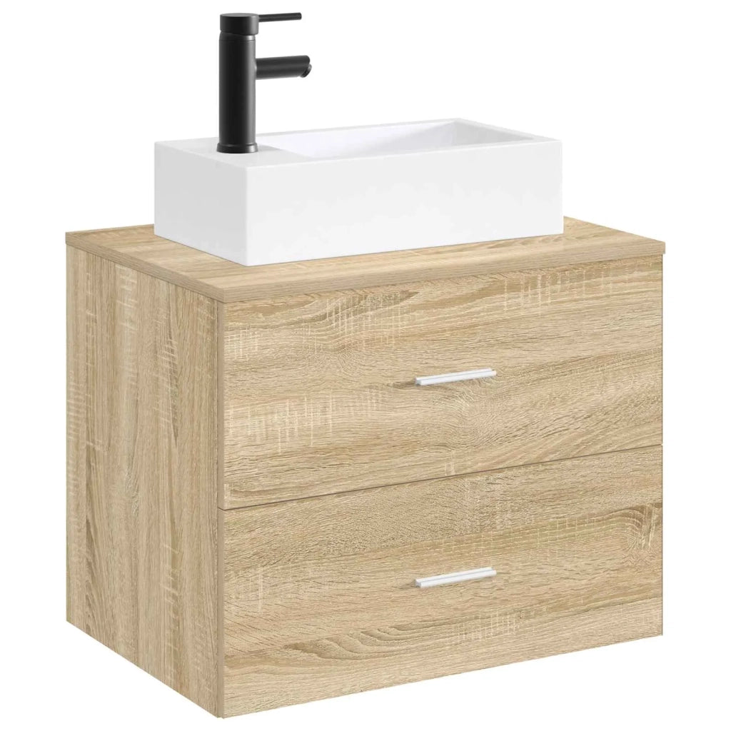 Lavabo da bagno Nero Opaco 45,5 x 25,5 x 13 cm Metallo CFW3817943