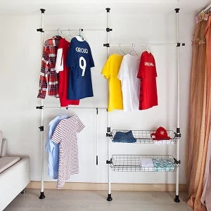 SoBuy 2 cesti per cabina armadio componibile Cestini portaoggetti organizer armadio FRG34-P02