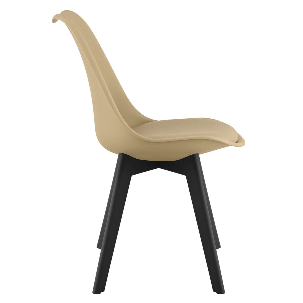 Set di 2 sedie Mark in polipropilene e beige sabbia