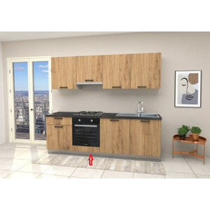 R ZOCCOLO X CUCINA GOURMET 240 ROVERE TOP ANTRAC NON FORATO- 1,0 pz