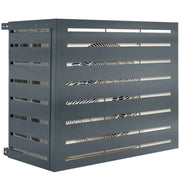 IDMarket - Copertura per climatizzatore 95 x 50 x 80 cm in metallo grigio antracite, protezione per l'unità esterna della pompa di calore