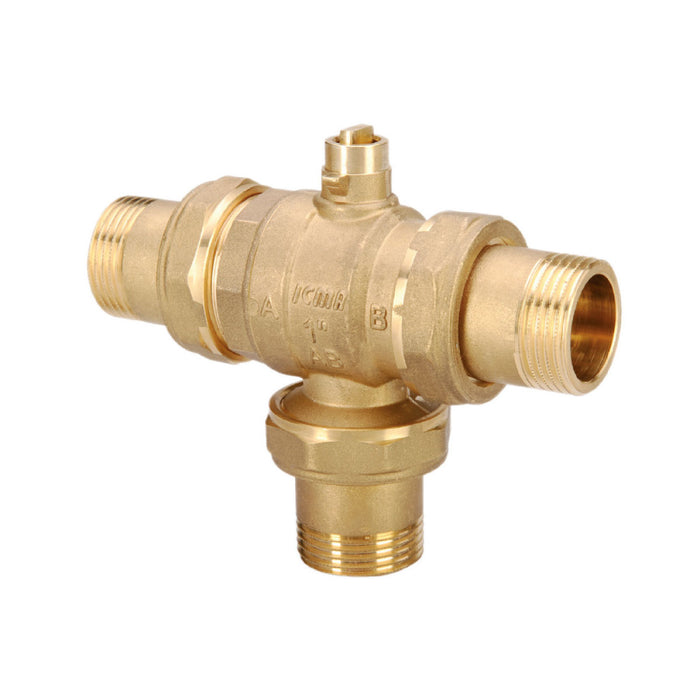 VALVOLA DI ZONA A SFERA CON BY-PASS A TRE VIE MOTORIZZABILE - 3/4  - ICM