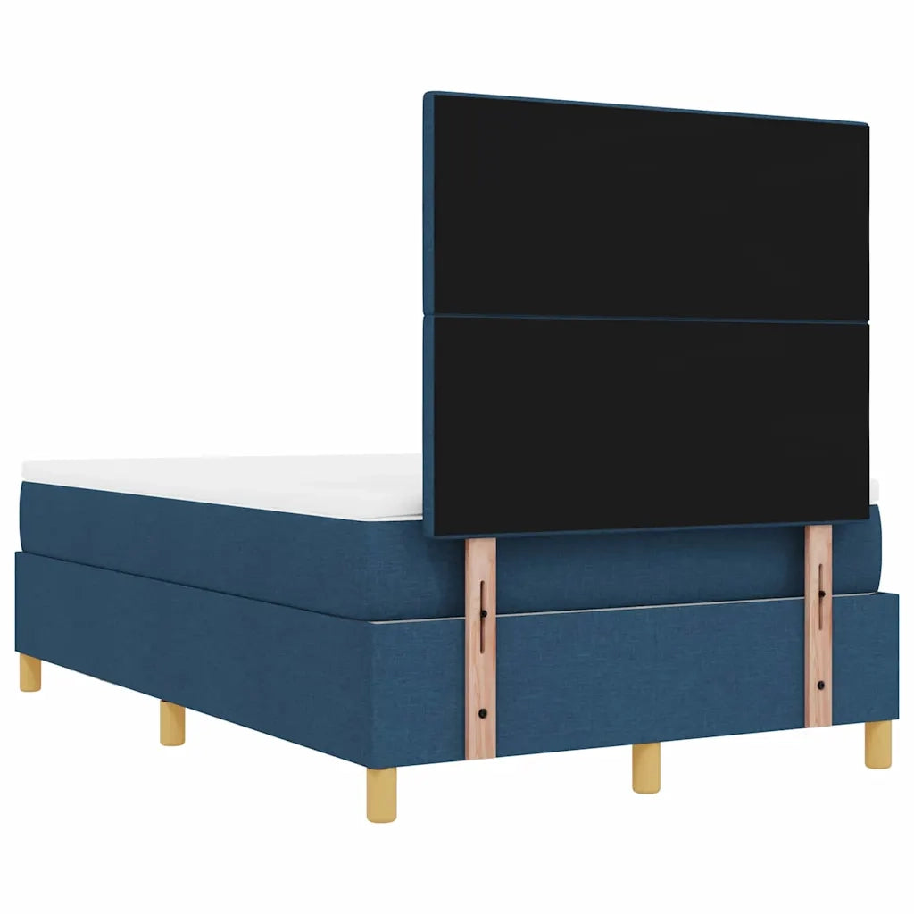 Letto a molle con testiera Blu 200 x 120 cm Tessuto 3344295