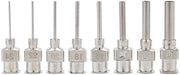 Set di punte di spillo da applicare - Luer Lock - Punta a martello - 8 pezzi - Sintetico - Adatto per colla e inchiostro - Manico metallico.