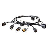 LUMINARIA 'ENJOY' cavo mt.5 - 5 portalampade - bianco  - SOVIL