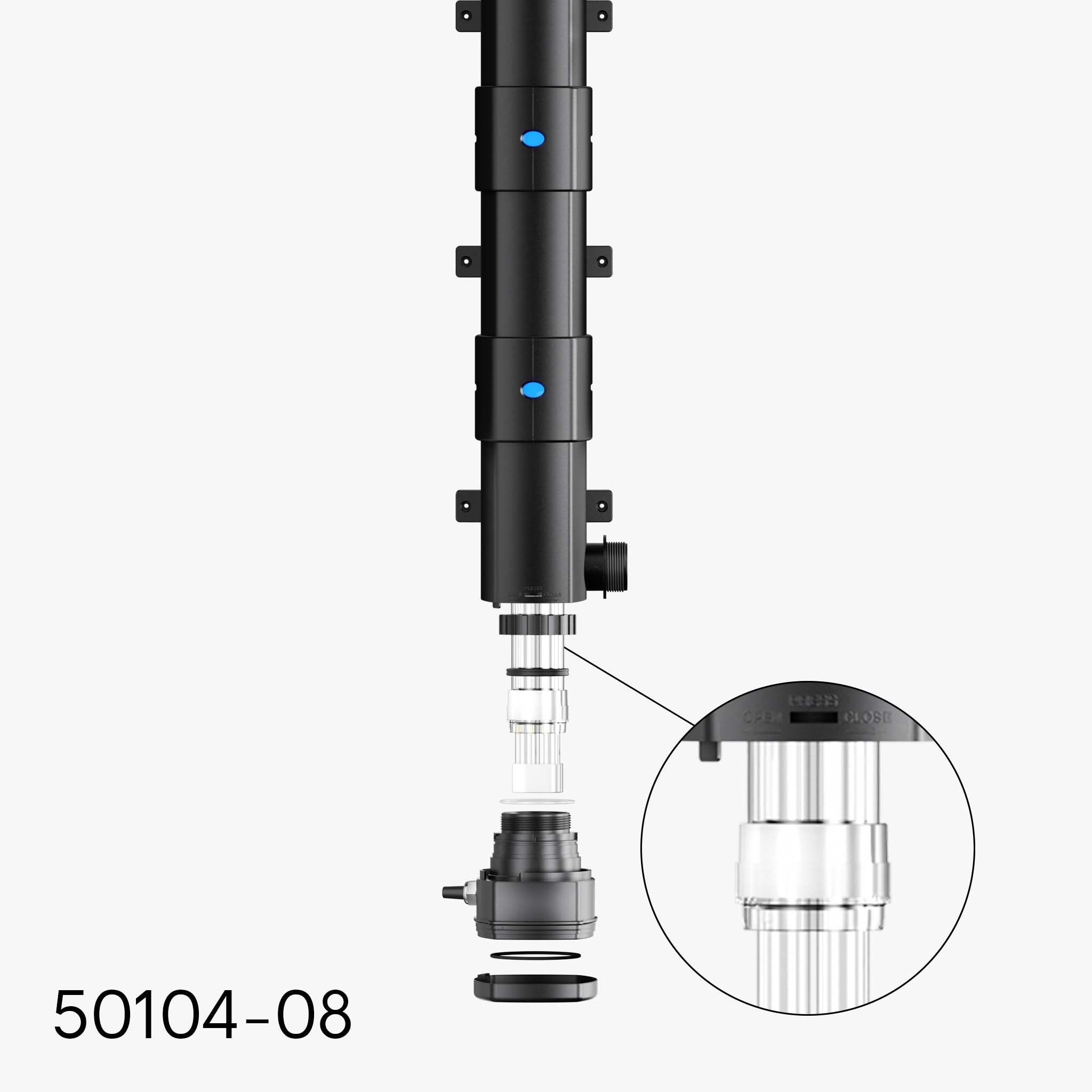 Tubo di vetro al quarzo A di ricambio per chiarificatore per laghetti CUV-272