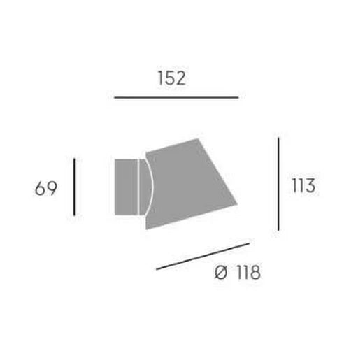 APPLIQUE LED 'CUP' E27 - bianco  - SOVIL