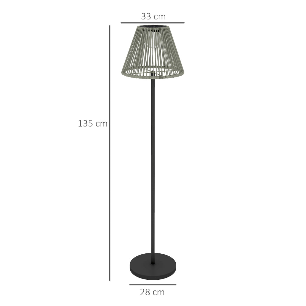Lampada da Esterno a Energia Solare Rattan con Sensore di Luce ¨C zephmum ¨C 33x135 cm