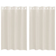 Tende in Voile con Occhielli 2 pz Crema 140x175 cm