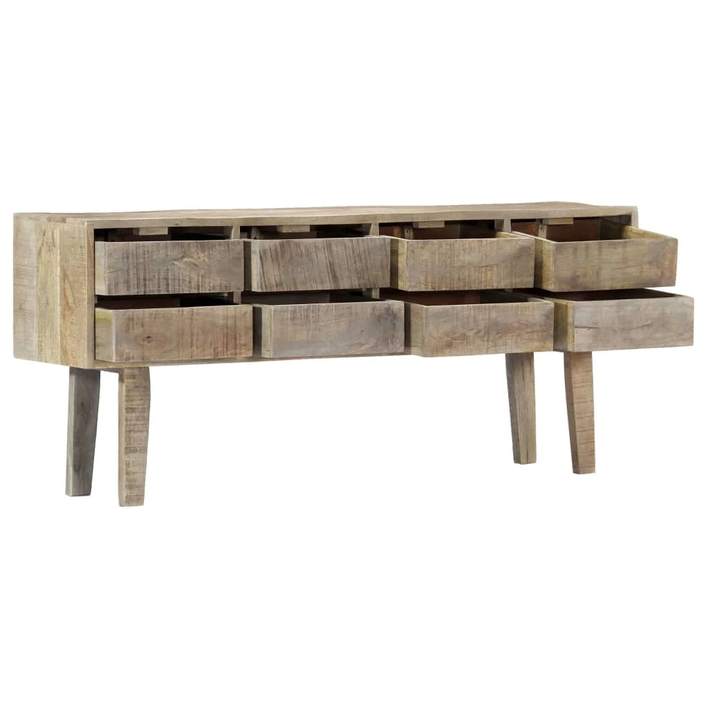 Buffet credenza cassettiera armadio mobile contenitore organizer per cucina soggiorno salotto 140 x 30 x 60 cm legno massello di mango marrone 02_0029548