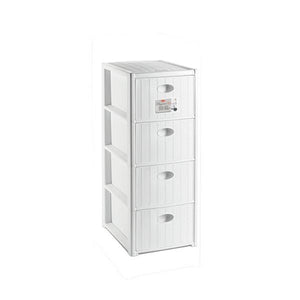 CASSETTIERA ELEGANCE IN POLIPROPILENE  cm.40x40x80h.  colore bianco    STEFANPLAST