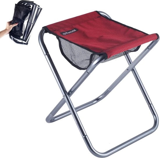 Sedia pieghevole leggera sedia da campeggio sedia da picnic - Rosso 36 x 33 x 40 cm sedia pieghevole