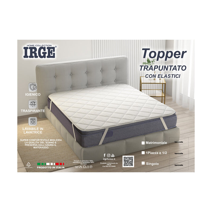 TOPPER TRAPUNTATO C/ELASTICO 1 POSTO IRGE- 1,0 pz
