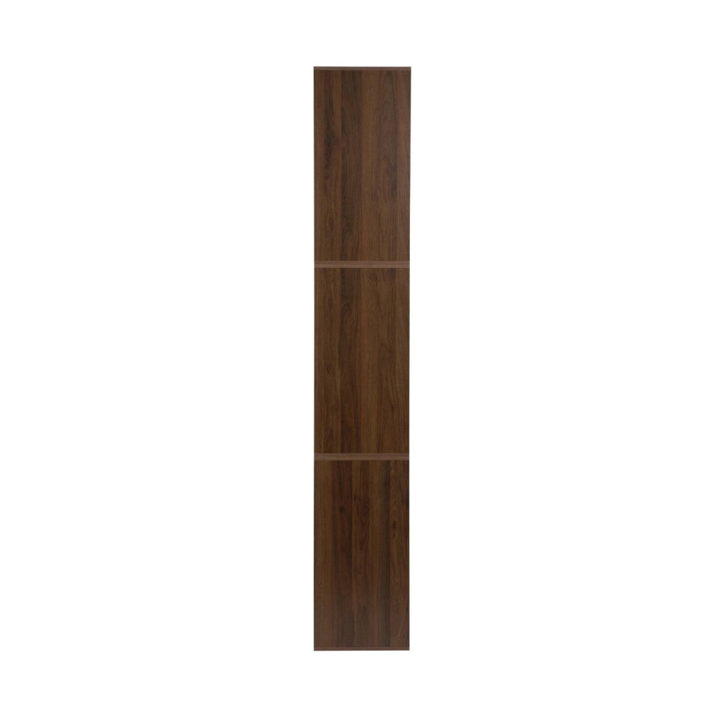 Libreria modulare in legno 3 elementi, 2 ante 8 vani, noce