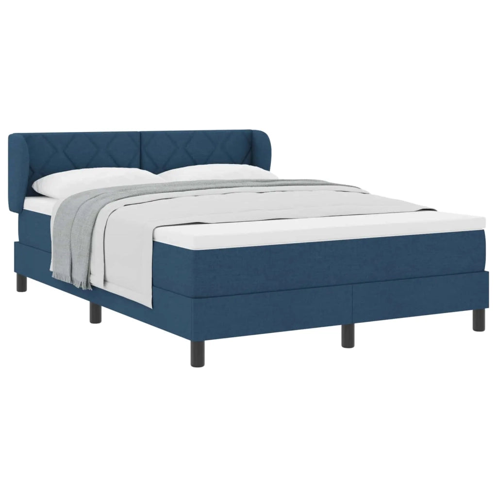 Letto a molle con materasso Blu 160 x 200 cm Tessuto 3340100